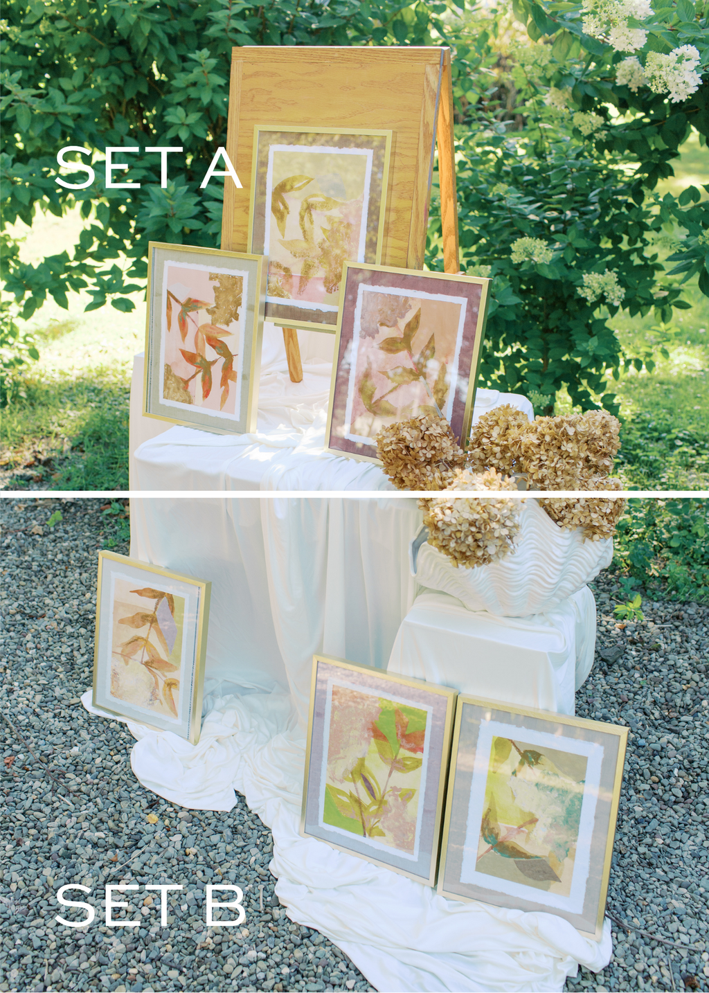 Framed Limelight Studies on Paper Triptych (SET B)